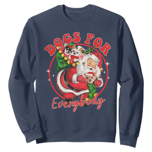 Funny Christmas Dog Owner Sweatshirt Dogs For Everybody Santa Sack Chihuahua TS11 Navy Print Your Wear