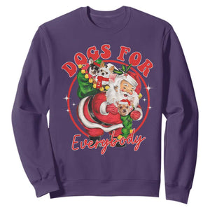 Funny Christmas Dog Owner Sweatshirt Dogs For Everybody Santa Sack Chihuahua TS11 Purple Print Your Wear