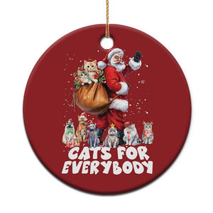 Funny Xmas Cat Christmas Ornament Cats For Everybody Xmas Santa Pet TS11 Print Your Wear