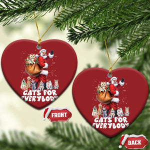 Funny Xmas Cat Christmas Ornament Cats For Everybody Xmas Santa Pet TS11 Heart Red Print Your Wear