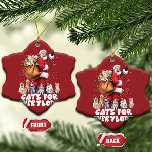 Funny Xmas Cat Christmas Ornament Cats For Everybody Xmas Santa Pet TS11 Snow Flake Red Print Your Wear