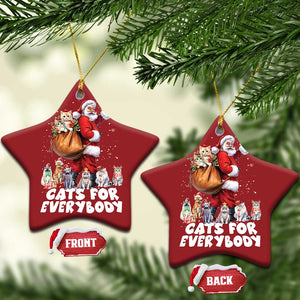 Funny Xmas Cat Christmas Ornament Cats For Everybody Xmas Santa Pet TS11 Star Red Print Your Wear