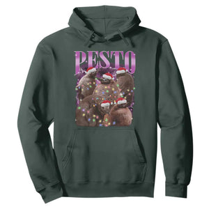 Funny Pesto The Penguin Christmas Hoodie TS11 Dark Forest Green Print Your Wear