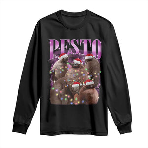 Funny Pesto The Penguin Christmas Long Sleeve Shirt TS11 Black Print Your Wear