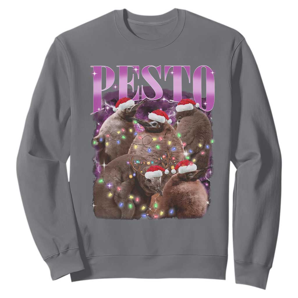 Funny Pesto The Penguin Christmas Sweatshirt TS11 Charcoal Print Your Wear