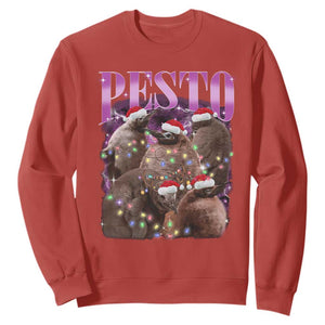 Funny Pesto The Penguin Christmas Sweatshirt TS11 Red Print Your Wear