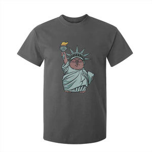 Funny Pesto The Penguin Statue Of Liberty T Shirt For Kid TS11 Dark Heather Print Your Wear