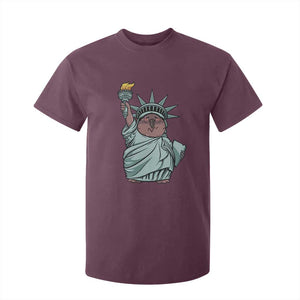 Funny Pesto The Penguin Statue Of Liberty T Shirt For Kid TS11 Maroon Print Your Wear