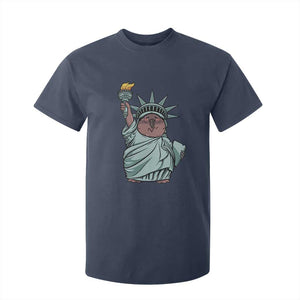 Funny Pesto The Penguin Statue Of Liberty T Shirt For Kid TS11 Navy Print Your Wear