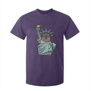 Funny Pesto The Penguin Statue Of Liberty T Shirt For Kid TS11 Purple Print Your Wear