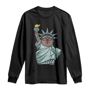 Funny Pesto The Penguin Statue Of Liberty Long Sleeve Shirt TS11 Black Print Your Wear