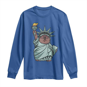 Funny Pesto The Penguin Statue Of Liberty Long Sleeve Shirt TS11 Royal Blue Print Your Wear