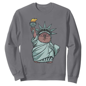 Funny Pesto The Penguin Statue Of Liberty Sweatshirt TS11 Charcoal Print Your Wear