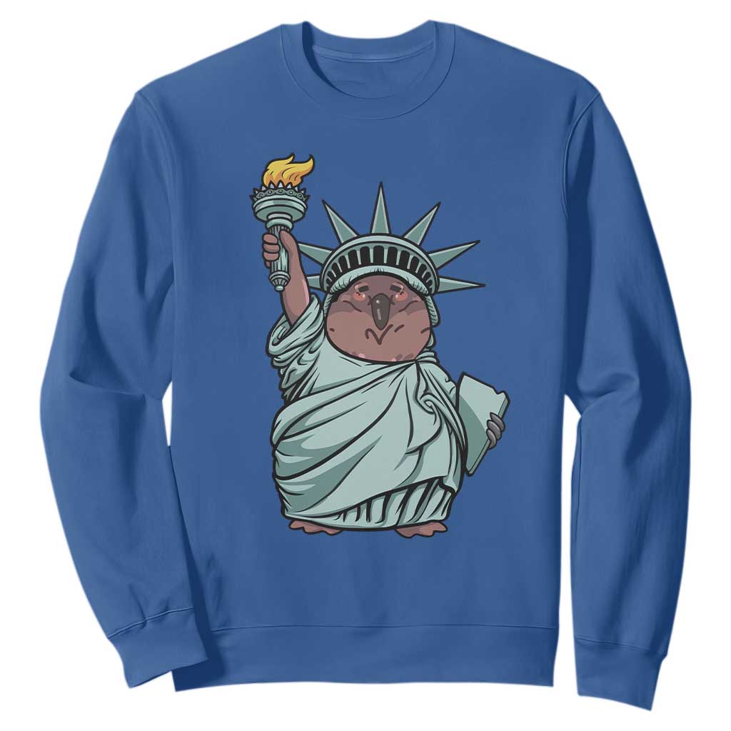 Funny Pesto The Penguin Statue Of Liberty Sweatshirt TS11 Royal Blue Print Your Wear