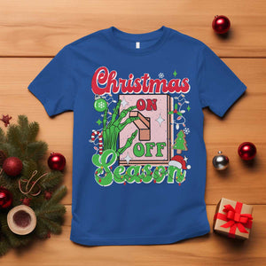 Funny Christmas Season T Shirt Switch Red And Green Skeleton Hand TS11 Royal Blue Print Your Wear