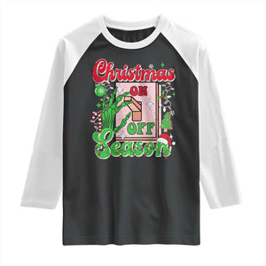 Funny Christmas Season Raglan Shirt Switch Red And Green Skeleton Hand TS11 Black White Print Your Wear