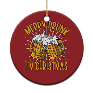 Funny Merry Drunk I'm Xmas Christmas Ornament Vintage Beer Mugs Xmas TS11 Print Your Wear