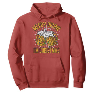 Funny Merry Drunk I'm Christmas Hoodie Vintage Beer Mugs Xmas TS11 Red Print Your Wear