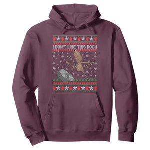 Funny Marcus The Worm Christmas Hoodie I Dont Like This Rock Xmas Meme TS11 Maroon Print Your Wear