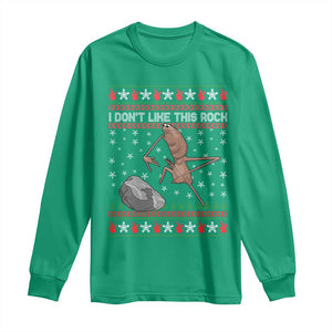 Funny Marcus The Worm Christmas Long Sleeve Shirt I Dont Like This Rock Xmas Meme TS11 Irish Green Print Your Wear
