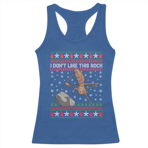 Funny Marcus The Worm Christmas Racerback Tank Top I Dont Like This Rock Xmas Meme TS11 Royal Blue Print Your Wear
