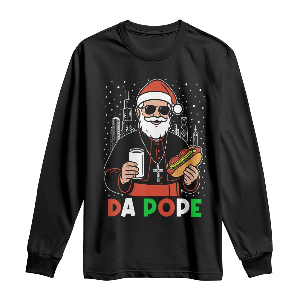 Pope Leo XIV Christmas Long Sleeve Shirt Cardinal Robert Prevost Santa Chicago TS11 Black Print Your Wear