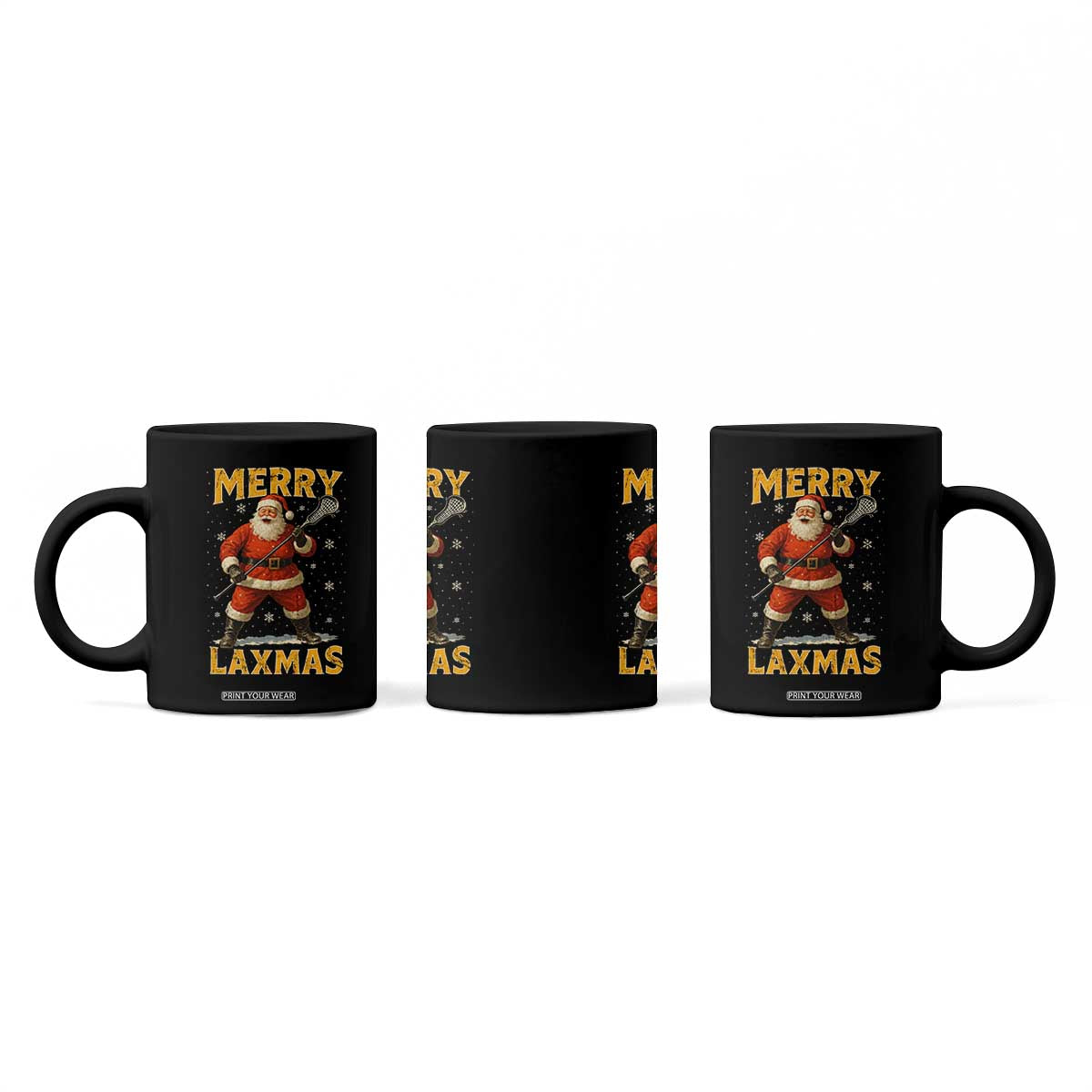 Funny Christmas Lacrosse Coffee Mug Merry Laxmas Santa Lax Player TS11 Print Your Wear