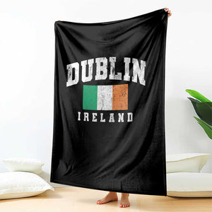 Dublin Ireland Flag Irish Retro Throwback Sports Design Throw Blanket TS11 Print Your Wear