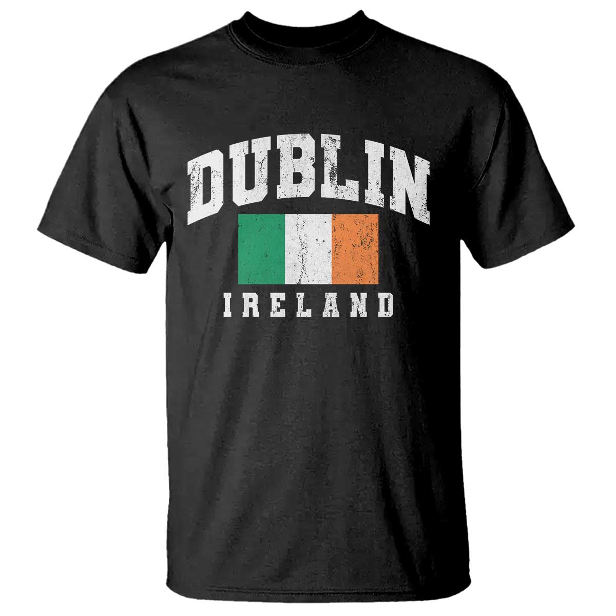 Dublin Ireland Flag Irish Retro Throwback Sports Design T Shirt TS11 Black Print Your Wear