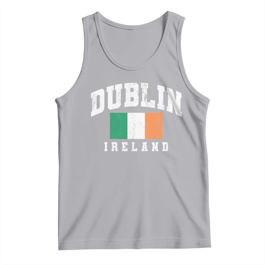 Dublin Ireland Flag Irish Retro Throwback Sports Design Tank Top TS11 Athletic Heather Print Your Wear