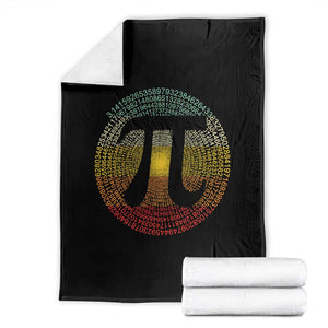 Pi Day Throw Blanket 3,14 Pi Number Retro Symbol Math Science TS11 Black Print Your Wear