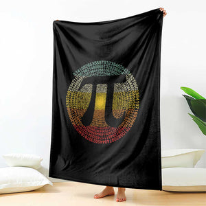 Pi Day Throw Blanket 3,14 Pi Number Retro Symbol Math Science TS11 Print Your Wear