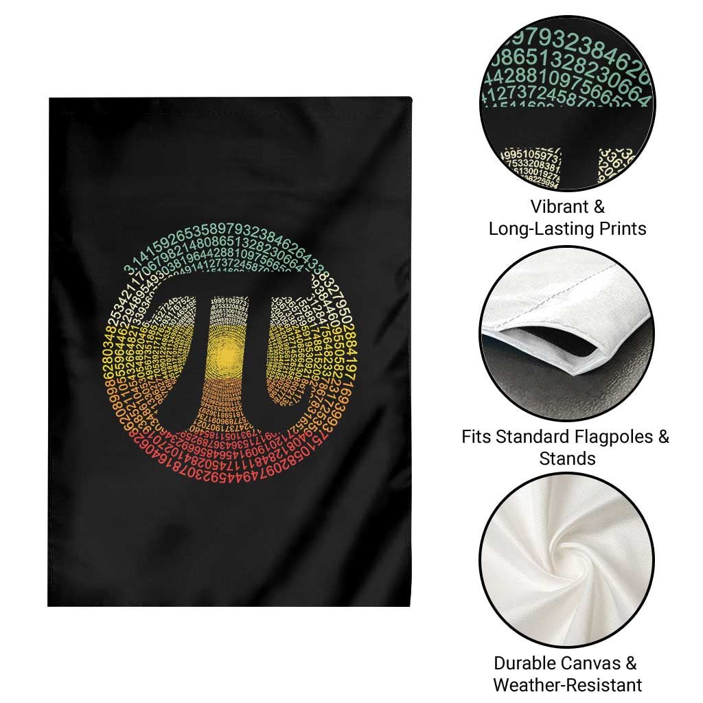 Pi Day Garden Flag 3,14 Pi Number Retro Symbol Math Science TS11 Print Your Wear