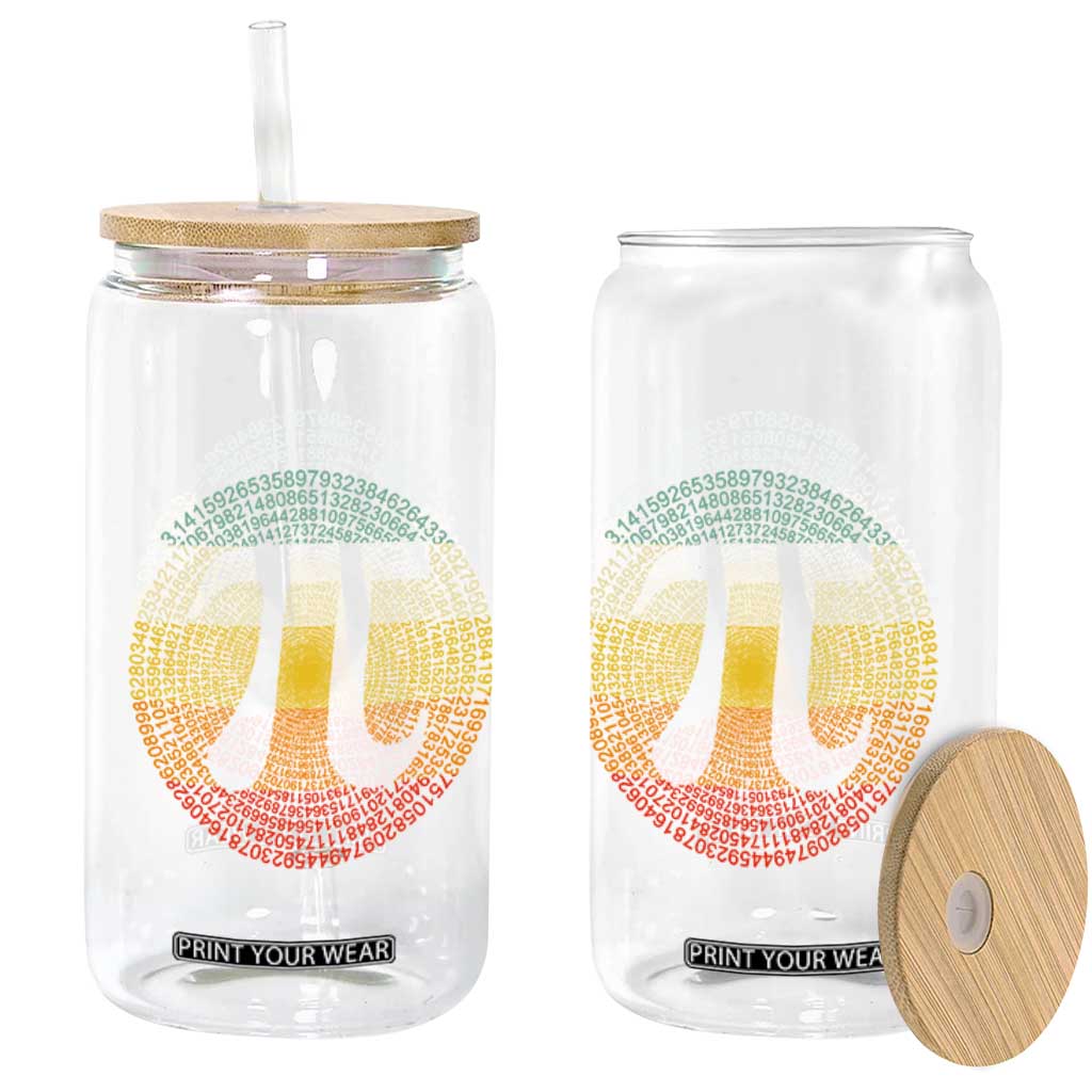 Pi Day Glass Can 3,14 Pi Number Retro Symbol Math Science TS11 Print Your Wear