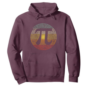Pi Day Hoodie 3,14 Pi Number Retro Symbol Math Science TS11 Maroon Print Your Wear