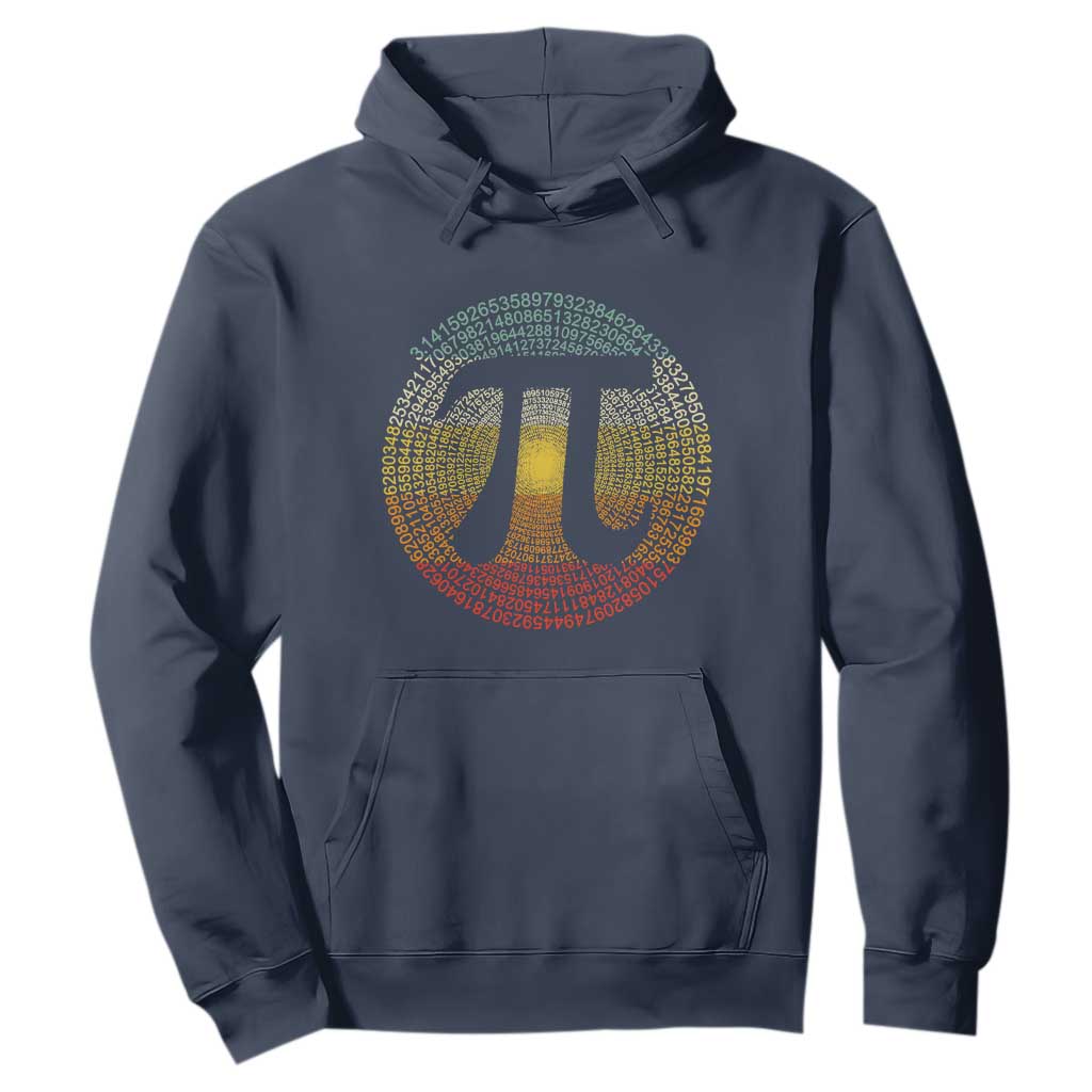 Pi Day Hoodie 3,14 Pi Number Retro Symbol Math Science TS11 Navy Print Your Wear