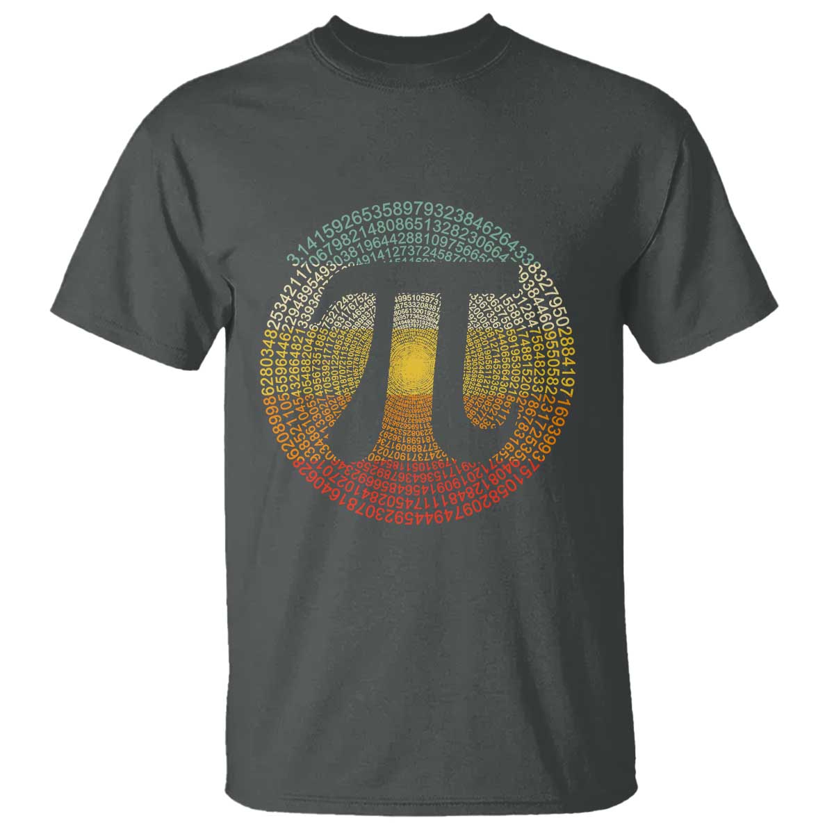 Pi Day T Shirt 3,14 Pi Number Retro Symbol Math Science TS11 Dark Heather Print Your Wear