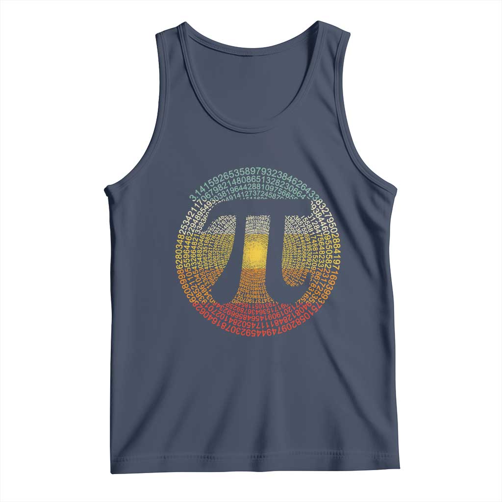 Pi Day Tank Top 3,14 Pi Number Retro Symbol Math Science TS11 Navy Print Your Wear