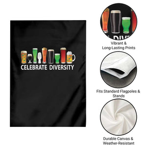 Celebrate Diversity St Patricks Day Beer Drinking Garden Flag TS11 Print Your Wear