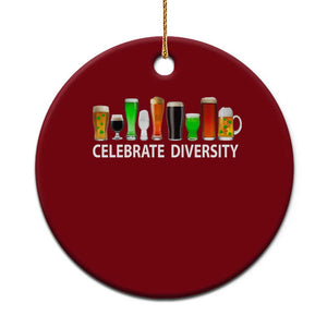 Celebrate Diversity St Patricks Day Beer Drinking Ceramic Ornament TS11 1pc Red Print Your Wear