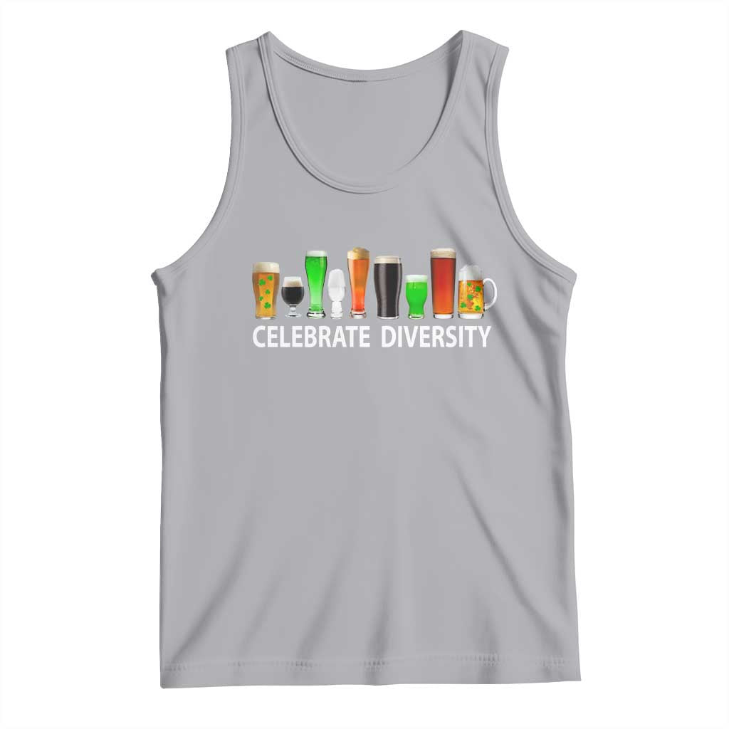 Celebrate Diversity St Patricks Day Beer Drinking Tank Top TS11 Athletic Heather Print Your Wear