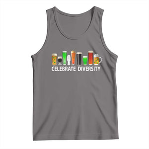 Celebrate Diversity St Patricks Day Beer Drinking Tank Top TS11 Deep Heather Print Your Wear