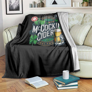 End The Day With McCockin Cider Throw Blanket Ireland Beer Lover St Patricks Day Humor TS11 Print Your Wear