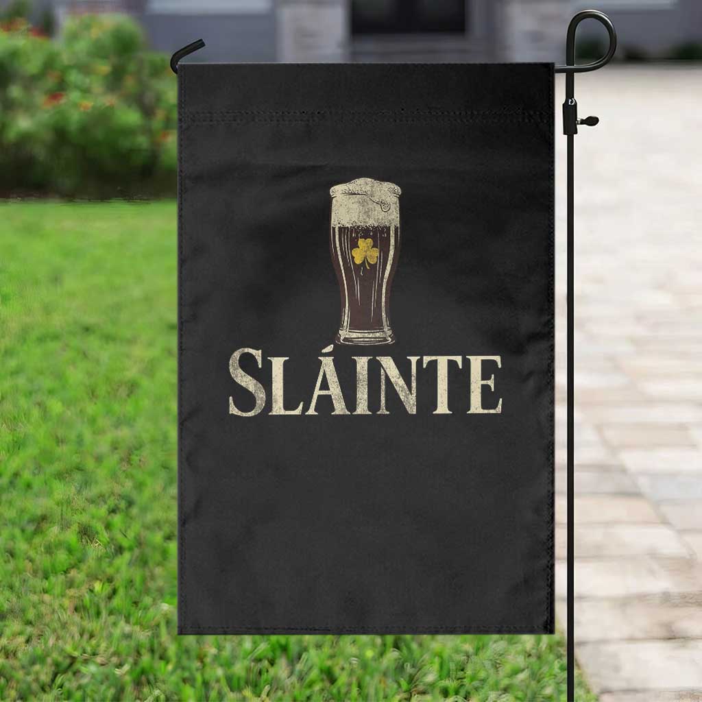 Funny Slainte Stout Beer Irish Drinking St Patricks Day Garden Flag TS11 Print Your Wear