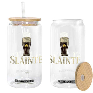 Funny Slainte Stout Beer Irish Drinking St Patricks Day Glass Can TS11 Print Your Wear