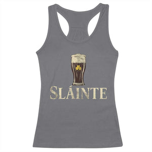 Funny Slainte Stout Beer Irish Drinking St Patricks Day Racerback Tank Top TS11 Charcoal Print Your Wear