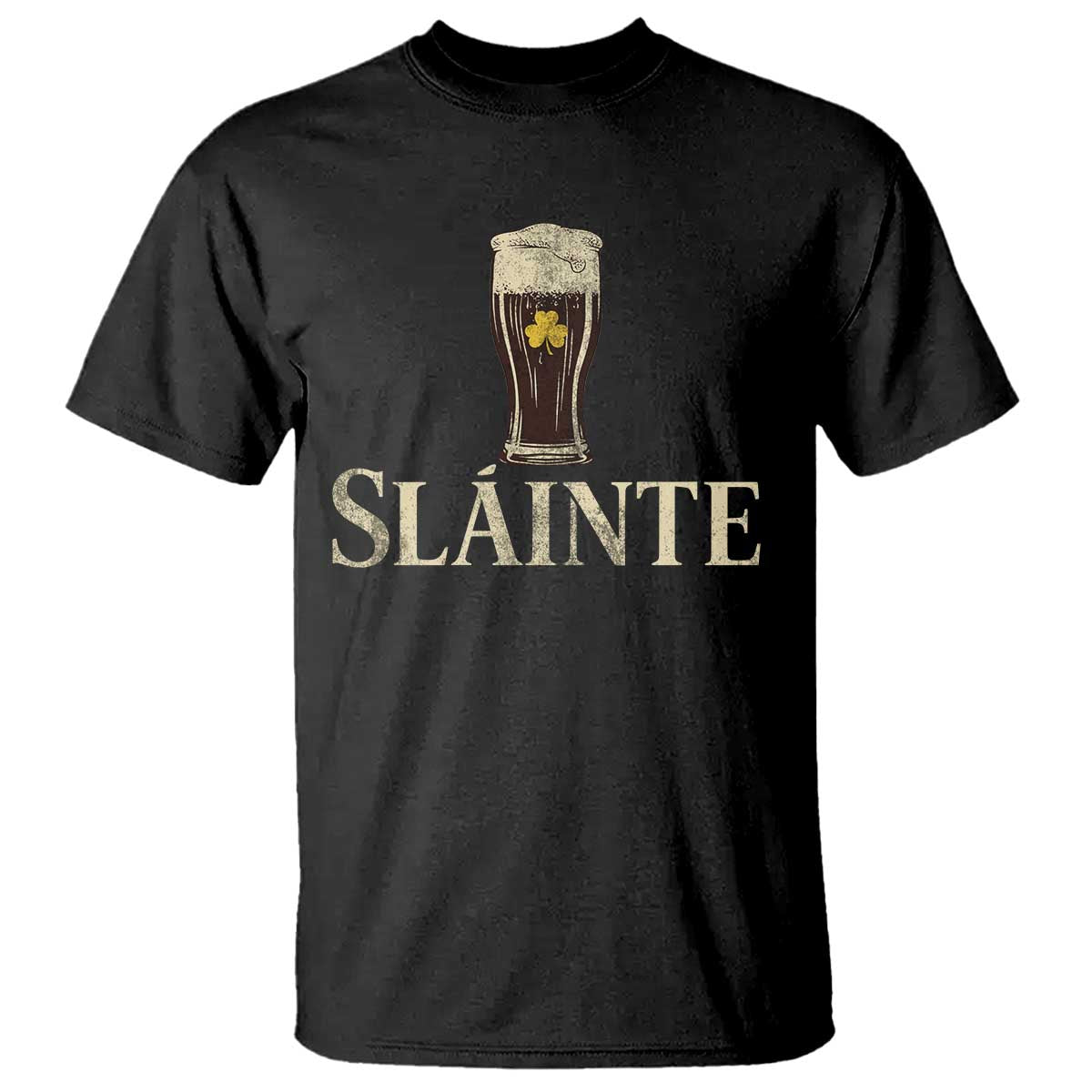 Funny Slainte Stout Beer Irish Drinking St Patricks Day T Shirt TS11 Black Print Your Wear