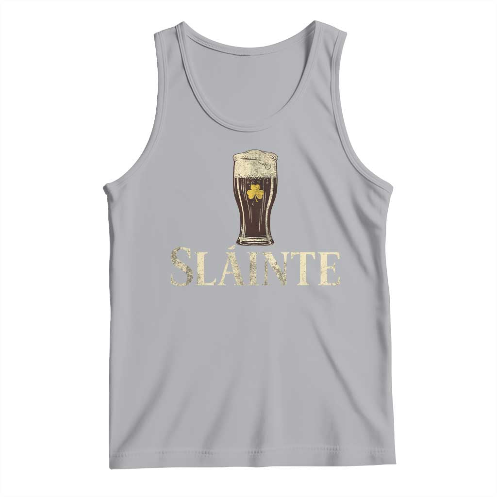 Funny Slainte Stout Beer Irish Drinking St Patricks Day Tank Top TS11 Athletic Heather Print Your Wear