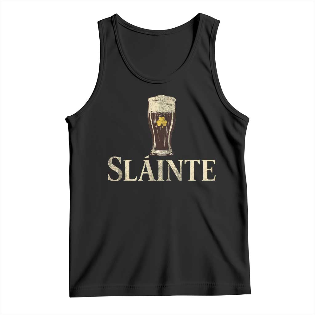 Funny Slainte Stout Beer Irish Drinking St Patricks Day Tank Top TS11 Black Print Your Wear