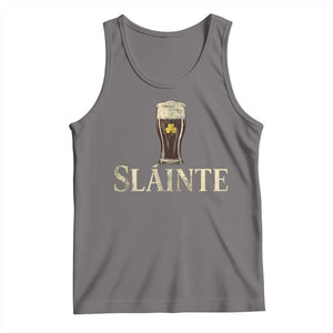 Funny Slainte Stout Beer Irish Drinking St Patricks Day Tank Top TS11 Deep Heather Print Your Wear